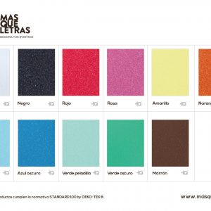 Colores estándar disponibles MQL, espuma de poliuretano.